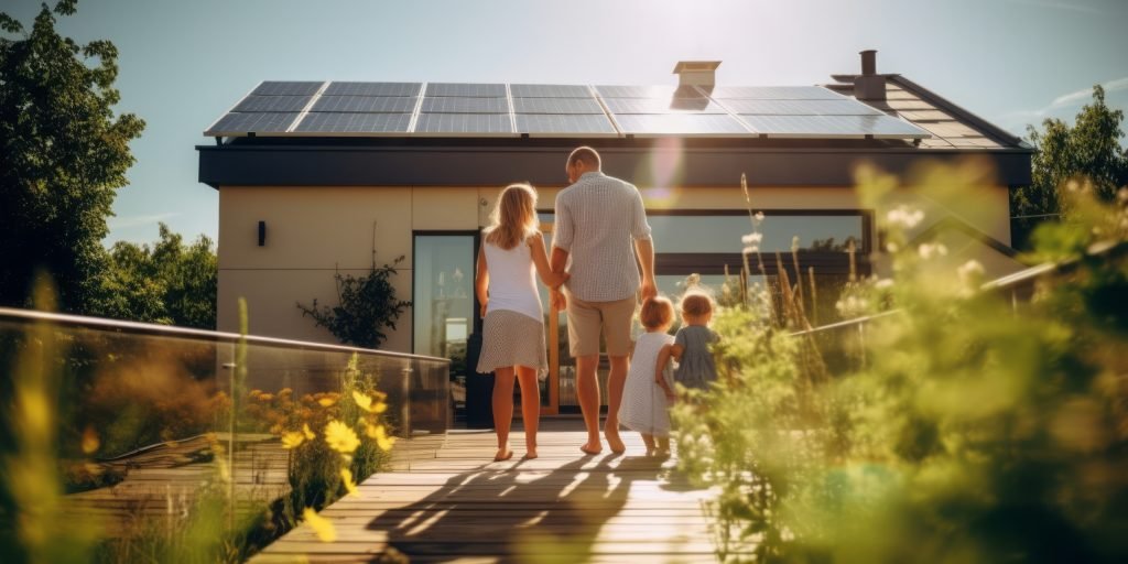 Family enjoying Sunshine Coast solar consultation renewable energy advice clean power solutions home