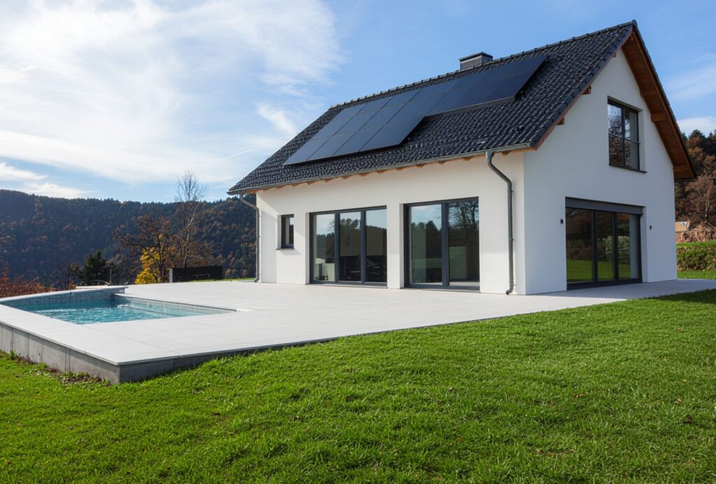 Residential rooftop solar panel system on a Sunshine Coast home illustrating typical system size for local solar installation