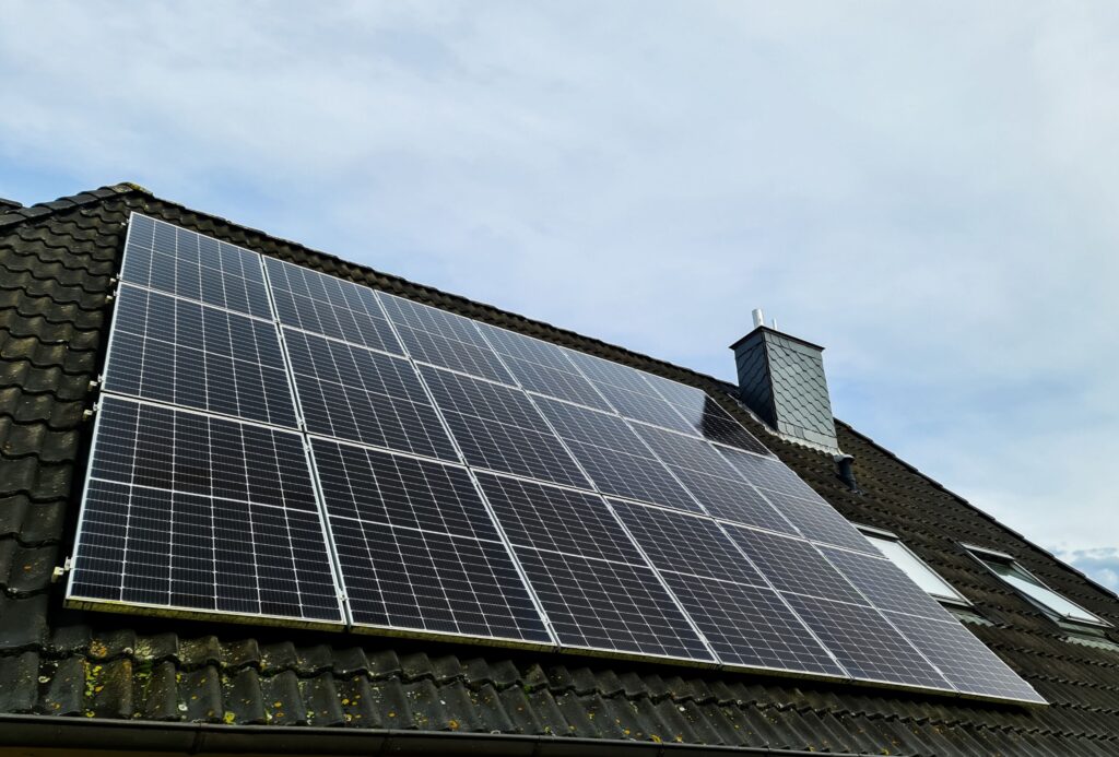Residential solar panels installed on a Sunshine Coast home roof by a local solar installation company