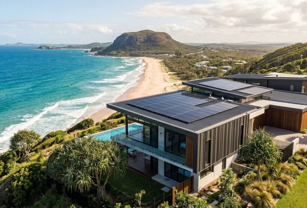 Coolum Beach solar panel installation