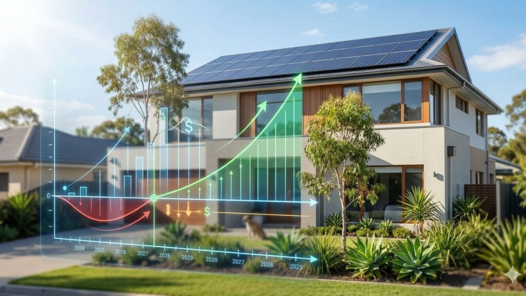 Illustration of solar system payback changes in 2026