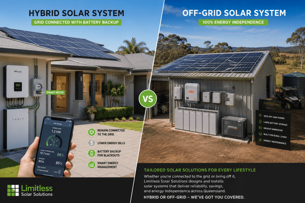 Solar panels installed on a Sunshine Coast rooftop