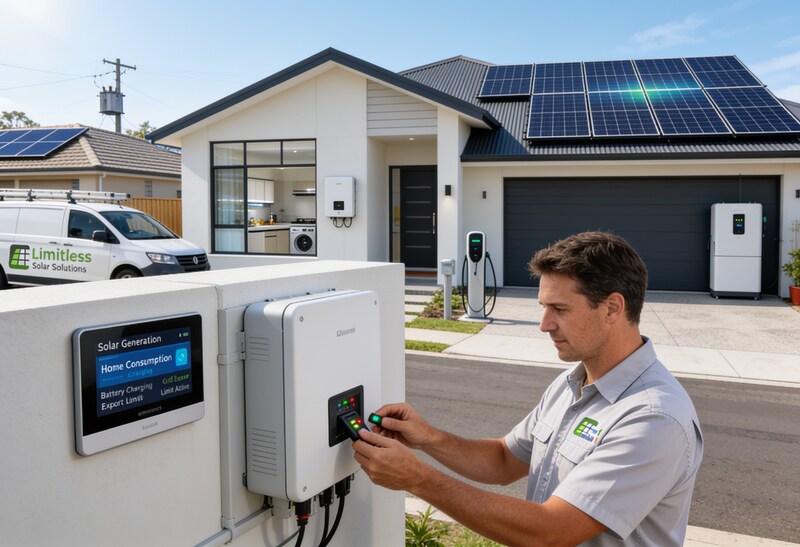 Solar Export Limits in Queensland Explained 2026 14 Diagram explaining solar export limits for Queensland homes